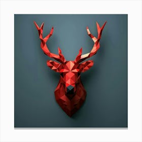 Red Deer Head Canvas Print