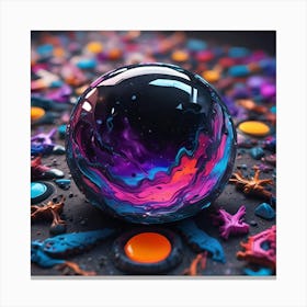 Abstract Painting droplet Canvas Print