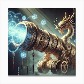 Dragons Heart Cannon Spiritual Energy Canvas Print