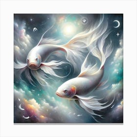 Celestial Pisces: Duality and Dream Canvas Print