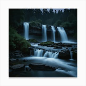 Picturesque Waterfall Canvas Print