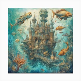 Underwater Castle Canvas Print