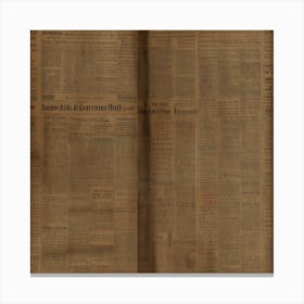 Old Newspaper  - junk journal 3 Canvas Print