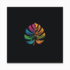 Rainbow Leaf Logo 2 Canvas Print