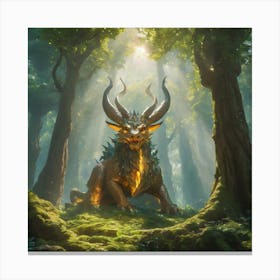 Dragon In The Forest Canvas Print