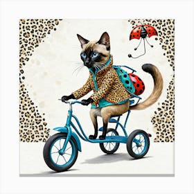 Kitty Tricycle Canvas Print