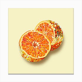 Disco Ball Orange Canvas Print