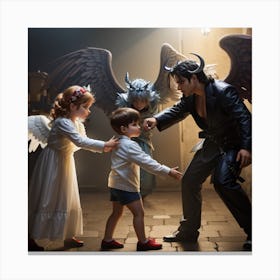 Angels And Demons Canvas Print