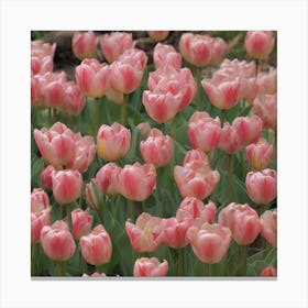 Didier's tulips (Tulipa gesneriana) Canvas Print