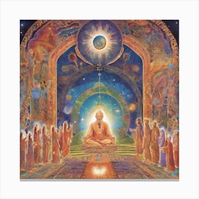 Buddha In The Temple Canvas Print