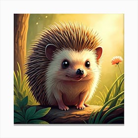 Pleasant Hedgehog Canvas Print