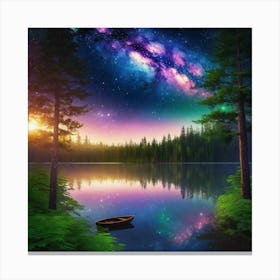 Night In The Forest 3 Canvas Print