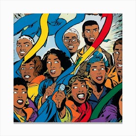 Group Of Black People Canvas Print