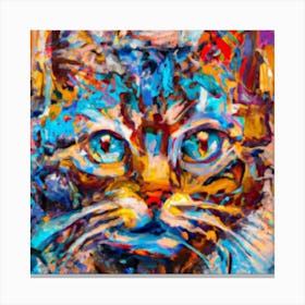 Cat With Blue Eyes Canvas Print