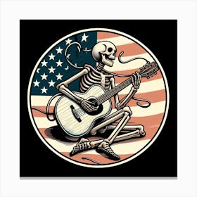 Skeleton Playing Guitar 1 Canvas Print