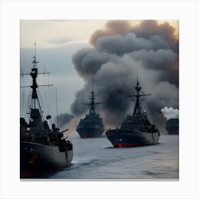 Naval Warfare - Ships at Sea 15 Canvas Print