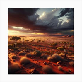 Australian Outback Storm Approaching Canvas Print