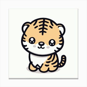 Cute Tiger 12 Canvas Print