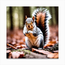 Squirrel In The Woods 4 Canvas Print