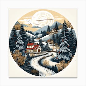 Winter Road Canvas Print