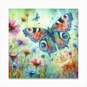 Watercolor Butterfly Art 1 Canvas Print