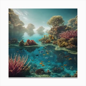 Surreal Underwater Landscape Inspired By Dali 8 Canvas Print