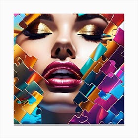 Puzzled image Canvas Print