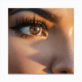 Close Up Of Woman'S Eyes Canvas Print