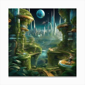 A.I. Blends with nature 12 Canvas Print