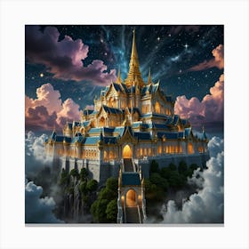 Fantasy Castle In The Clouds 2 Canvas Print