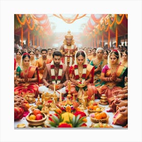 Indian Wedding Ceremony Canvas Print