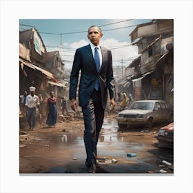 Obama In ikorodu Lagos Canvas Print