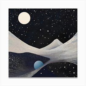 'The Moon And Stars' Canvas Print