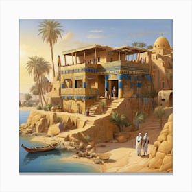 Egyptian Village 3 Canvas Print