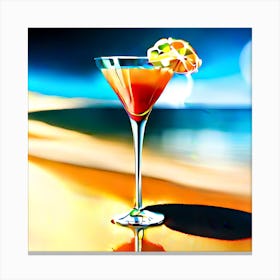 Cocktail On The Beach Canvas Print