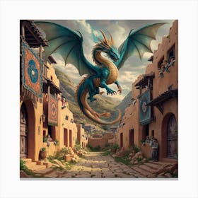 Blue Dragon Canvas Print