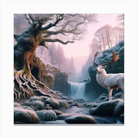 Deer In The Forest 2 Canvas Print