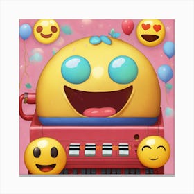 Emoji Piano Canvas Print