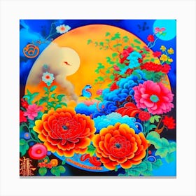 Chinese Flower Painting Canvas Print