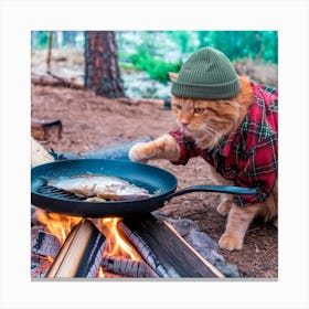 A Photo Of An Orange Cat Cooking A Fish Fsqpr4fqrnej 12r6m2gaw R8rrje36qhg3cun7gol3na Canvas Print