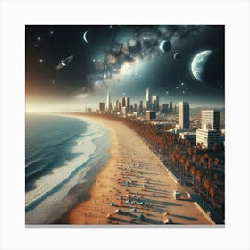 Space City - Futuristic Art Canvas Print