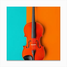 Violin On A Colorful Background Canvas Print