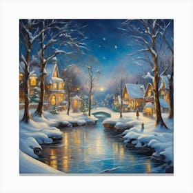 Christmas Village Canvas Print