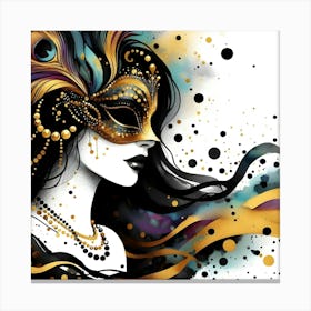 Mardi Gras Mask Canvas Print