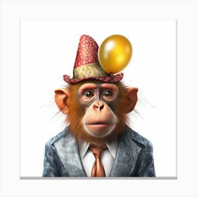Monkey In A Suit 2 Canvas Print