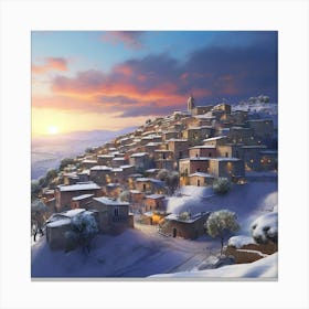 Winter Village 10 Canvas Print