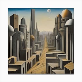 Metaphysical City Of Tomorrow Canvas Print