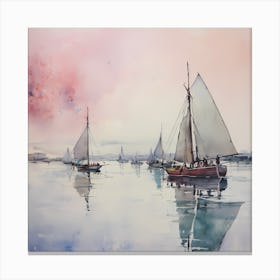Gutai Whispers: Sailing into Serenity Canvas Print