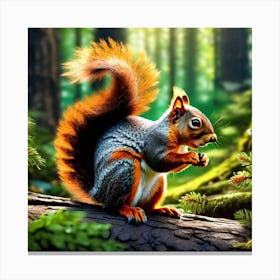 Squirrel In The Forest 389 Canvas Print