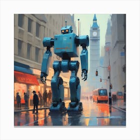 Robot City 15 Canvas Print